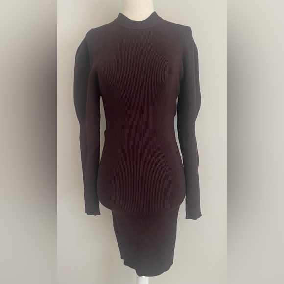 brown ribbed dress zara Zara | Dresses | Zara Cutout Ribbed Knit Dress Mink Brown Size Large